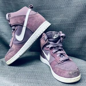 Nike Dunk High Suede Violet Dust/White PS PreSchool Size 12c 905353 500